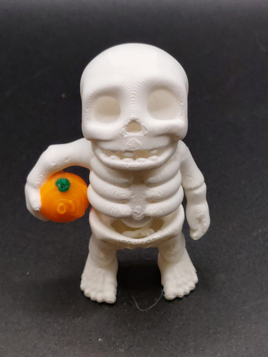 Flexi Toy skelet met pompoen