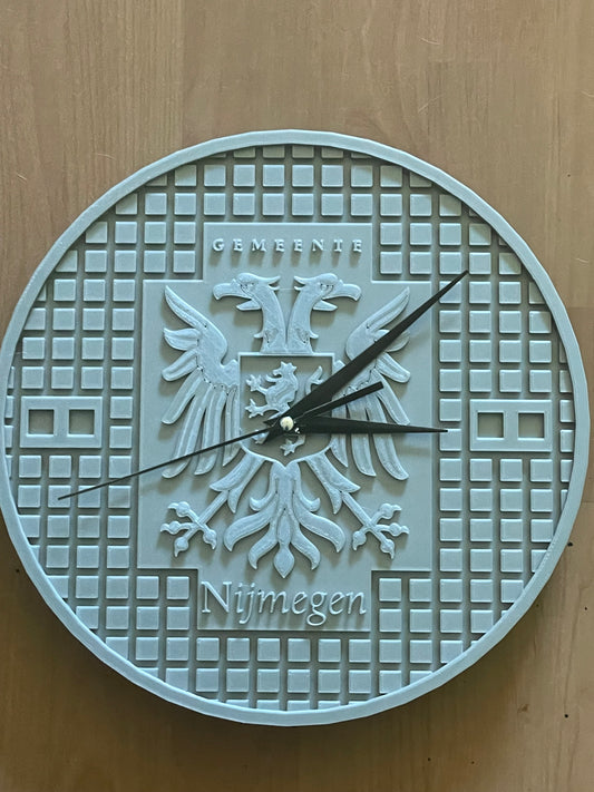 Manhole cover clock Municipality of Nijmegen